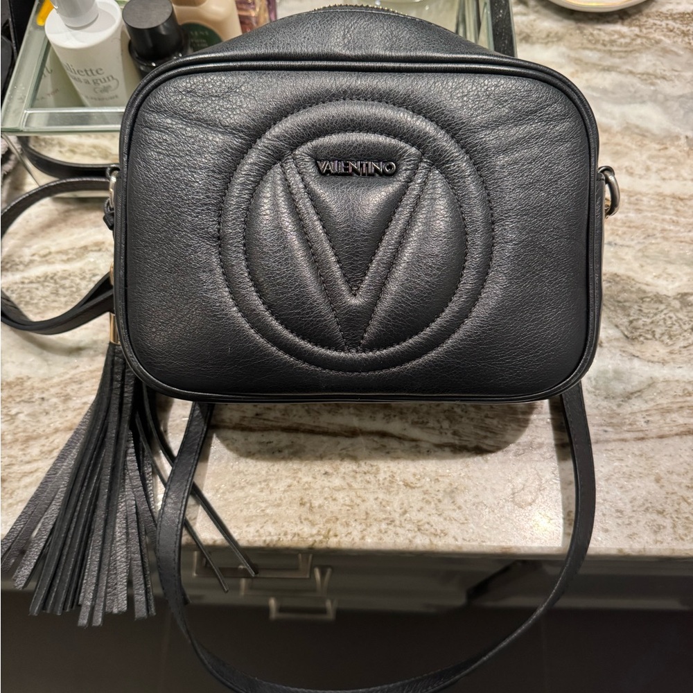 Valentino By Mario Valentino Black Crossbody Camera Bag